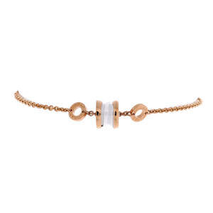 Bvlgari B.Zero1 Soft Bracelet 18K Rose Gold with Ceramic